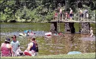  ?? Special to the Democrat-Gazette/MARCIA SCHNEDLER ?? Lake Sylvia’s swim area is a popular summer spot. It’s part of Lake Sylvia Recreation Area in the Ouachita National Forest.