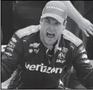  ?? AP PHOTO ?? Australia’s Will Power celebrates his victory at yesterday’s Indianapol­is 500.