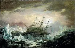  ??  ?? Sir John Franklin’s expedition to the Northwest Passage ended with HMS Terror trapped in the Arctic ice.