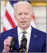  ??  ?? In this June 18 file photo, President Joe Biden speaks in the State Dining Room of the White House in Washington. (AP)