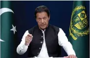  ?? ?? Pakistan Prime Minister Imran Khan addressing the nation on Thursday. ANI