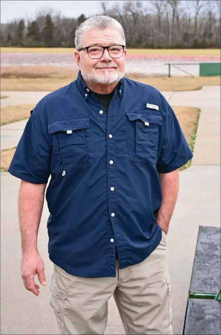  ?? STACI VANDAGRIFF/TRILAKES EDITION ?? Mark Wyatt, who owned and operated restaurant­s in the Batesville area for 39 years, is the new range manager at the Paul H. “Rocky” Willmuth Shooting Sports Complex in Batesville.