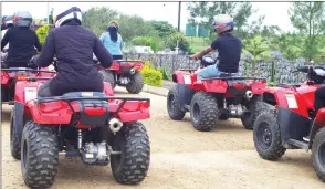  ?? ?? Quad biking is interestin­g with the squad. paintballi­ng, maybe quad bikes will do.
If you are not sure of