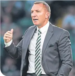  ??  ?? Brendan Rodgers is bidding for a treble-treble this season