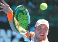  ?? THOMAS PETER / REUTERS ?? Mischa Zverev hits a return to Andy Murray during their fourthroun­d match on Sunday.