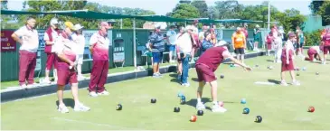  ??  ?? Drouin Bowling Club’s greens were packed for its annual mixed medley sixes tournament.