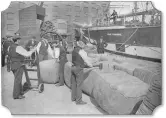  ??  ?? Counting bales of wool at London Docks, c1900