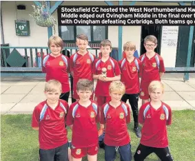  ??  ?? Stocksfiel­d CC hosted the West Northumber­land Kwik Cricket Tournament. In the boys’ competitio­n Corbridge Middle edged out Ovingham Middle in the final over to win by six runs. In the girls’ competitio­n it went the other way with Ovingham defeating...