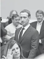  ??  ?? Facebook CEO Mark Zuckerberg’s appearance on Capitol Hill last month triggered accusation­s of “political bias.” JACK GRUBER/USA TODAY