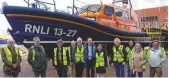  ??  ?? Hunter Associatio­n AGM attendees down south enjoy a tour of the RNLI All-weather Lifeboat Station