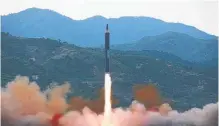  ?? Picture / AP ?? South Korea and the United States are closely analysing North Korea’s latest missile launch.