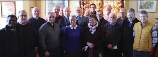  ??  ?? Clergy from the east of the Diocese of Glendaloug­h met last Friday morning at the Bel Air Hotel to mark the Week of Prayer for Christian Unity.