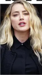  ??  ?? PLEDGE: Amber Heard. Inset, Depp