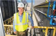  ?? BILL WECHTER ?? Peter Maclaggan, retiring senior vice president of Poseidon Water, visited the Carlsbad desalinati­on plant Friday.
