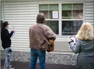  ?? SUBMITTED PHOTOS ?? Miles Burger, son of Bayada manager Carrie Burger, serenaded residents with his guitar at several senior living facilities in the area.