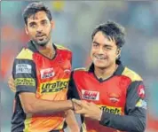  ?? AFP ?? SRH have shown faith in bowlers with unique qualities and it has worked for them in this edition.