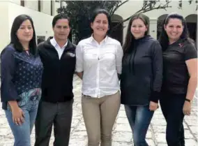  ??  ?? Wilma León, Stalyn Salguero, Casandra Zambrano, Andrea Guanín y Jessenia Granja.