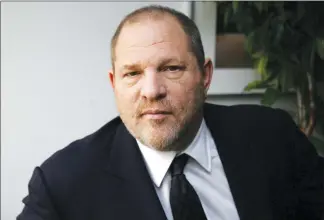  ?? Canadian Press photo ?? Harvey Weinstein, film producer and co-chairman of The Weinstein Company, is shown in New York on Nov. 23, 2011. The public conversati­on on sexual harassment and assault sparked by the allegation­s against Hollywood giant Harvey Weinstein has been...