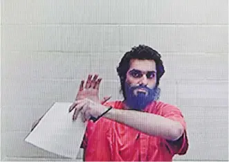  ?? THE CANADIAN PRESS/ FILES ?? Jahanzeb Malik, pictured appearing via videolink from prison in Lindsay, Ont., at his Immigratio­n and Refugee Board admissibil­ity hearing last May.