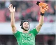  ?? EPA ?? Petr Cech waves to the fans.