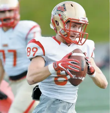  ?? PHOTO STEVENS LEBLANC ?? En raison de blessures sur la ligne offensive, Jordan Duprey obtiendra un premier départ comme partant cet après-midi contre Mcgill.