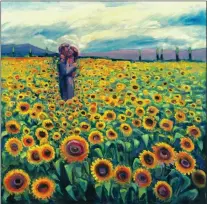  ?? COURTESY IMAGE ?? “Provence Sunflower Lovers” by Monique Sarkessian will be among the works of art offered in Sarkessian’s new exhibit at Swarthmore Borough Hall.