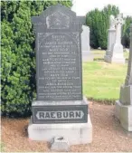  ??  ?? The grave of Robert Raeburn. See above for details.
