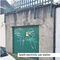  ??  ?? Splott electricit­y sub-station