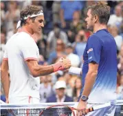  ?? 2015 PHOTO BY ROBERT DEUTSCH, USA TODAY SPORTS ?? Roger Federer, left, leads Stan Wawrinka, right, 18-3 in their head-tohead matchups.