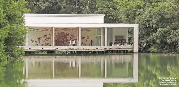  ??  ?? People visit “Galeria Tru Rouge,” at the Inhotim Institute, in Brumadinho, Brazil.