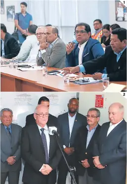  ?? FOTOS: JOHNY MAGALLANES ?? (1) Fuad Abufele y Rolin Peña estuvieron presentes en la reunión. (2) La nueva comisión llegó al Congreso para iniciar los trámites de la ley.