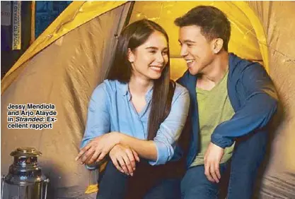  ??  ?? Jessy Mendiola and Arjo Atayde in Stranded: Excellent rapport