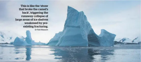  ?? Photo / NASA ?? The remnants of the Larsen B ice shelf in the Weddell Sea, Antarctica.