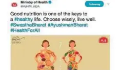  ?? Courtesy: Twitter ?? The ministry’s post on Twitter, which prompted outrage with what many saw as an insensitiv­e depiction of health issues.
