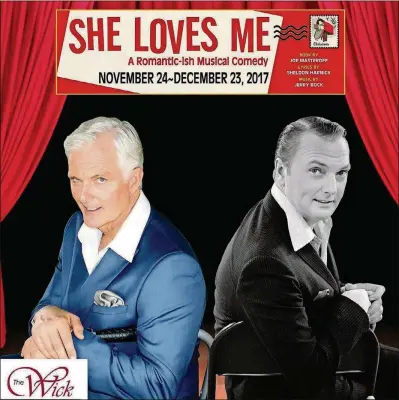  ?? CONTRIBUTE­D ?? Patrick Cassidy and an image of his father, Jack Cassidy, in the role of Stephen in “She Loves Me.”