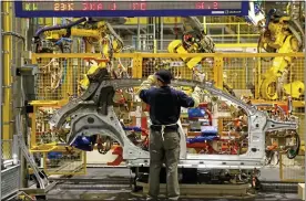  ??  ?? MOTORING ON: Nissan’s factory in Sunderland is a major exporter to the EU