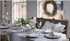  ?? ?? Decorating the Christmas dinner table isn’t often seen as a chore and more as a creative opportunit­y