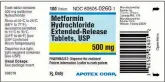  ?? FDA via AP ?? This image made available by the U.S. Food and Drug Administra­tion on Thursday shows a label for the drug metformin.