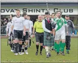  ?? Photograph: Neil Paterson. ?? The teams are piped on to the field after the official opening of the new Lovat clubhouse.