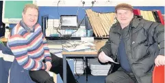  ??  ?? Local resources David Ferguson, organiser of Strathearn’s forthcomin­g Railway Festival, and local resident Harry Thomason