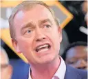  ??  ?? > Lib Dem Leader Tim Farron