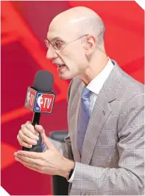  ?? FOTO: AFP ?? Adam Silver celebrará el draft de manera virtual de la NBA.