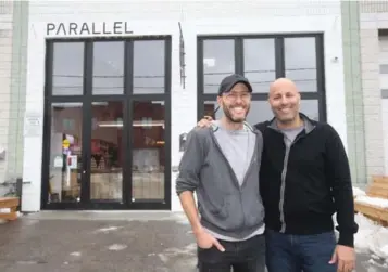  ?? VINCE TALOTTA PHOTOS/TORONTO STAR ?? Aharon Ozery, left, and brother Guy run the Geary Ave. restaurant Parallel with yet another brother, Alon.