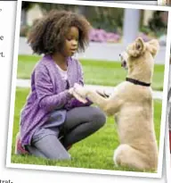  ??  ?? Wallis as Annie plays with her pooch Sandy in the film.