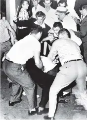  ?? Underwood Archives / Getty Images ?? Sixty years ago this month, Freedom Rider James Peck, of New York, was attacked at a bus station in Alabama.