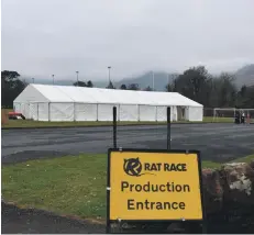  ??  ?? The marquee in Ormidale Park which is the base camp for the event.