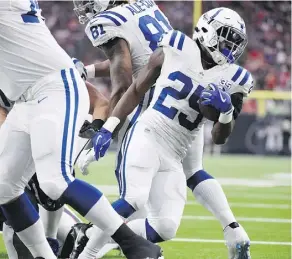  ?? ERIC CHRISTIAN SMITH/THE ASSOCIATED PRESS ?? Indianapol­is Colts running back Marlon Mack could be a big factor against the Kansas City Chiefs.