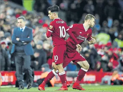  ?? FOTO: GETTY ?? Coutinho es historia para un Liverpool que inicia una nueva era sin el brasileño