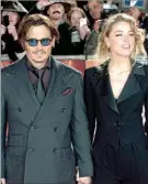  ?? ?? Johnny Depp com Amber Heard