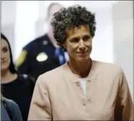  ?? ASSOCIATED PRESS ?? Andrea Constand arrives to resume her testimony during Bill Cosby’s sexual assault retrial at the Montgomery County Courthouse in Norristown on Monday.